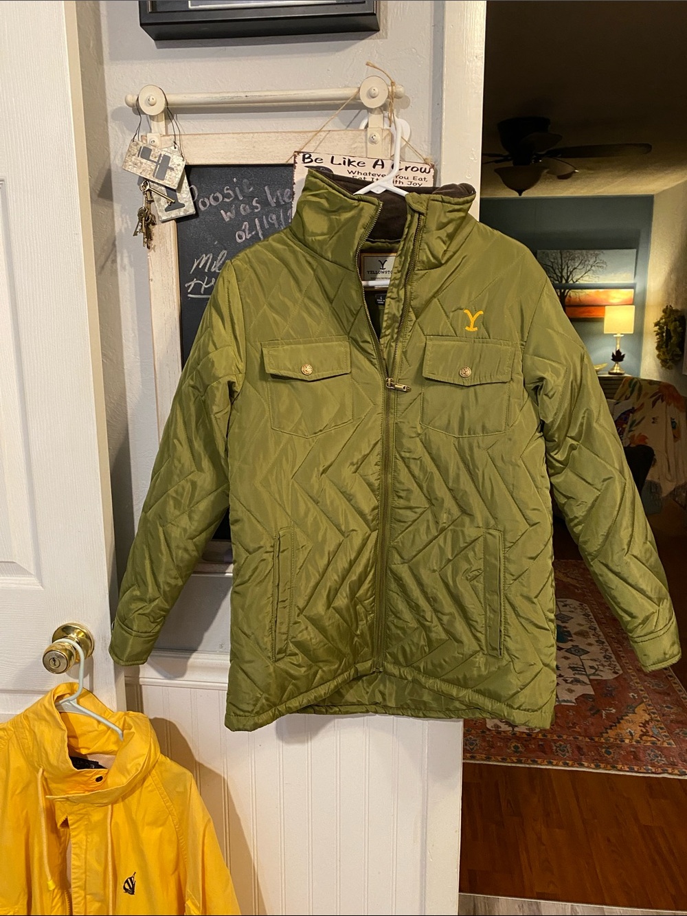 Yellowstone , Olive Green Quilted Women's Jacket
